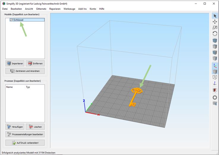 Simplify 3D Modell importieren
